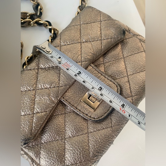 TWO Chanel style chain strap, real leather used purses, med/small - Picture 12 of 16